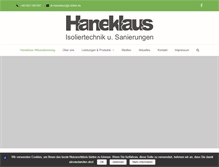 Tablet Screenshot of haneklaus-daemmtechnik.de